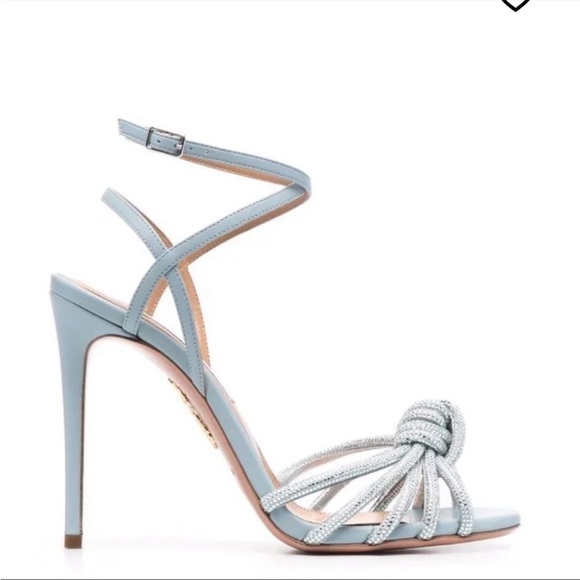 Like New Aquazzura Celeste 105 Knotted Heels Sandal - Picture 3 of 10